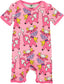 Short-sleeved romper with cows