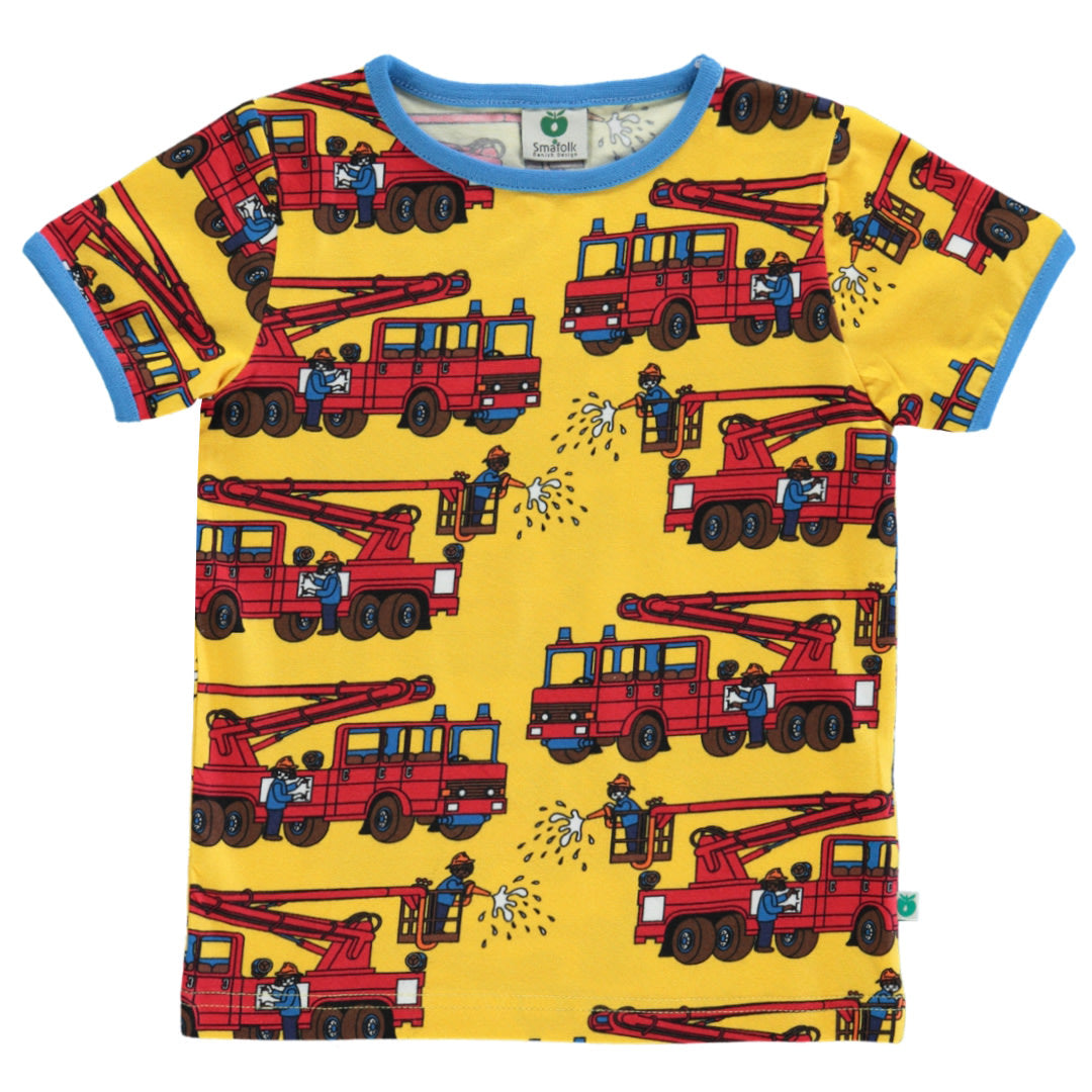 T-shirt with fire engine