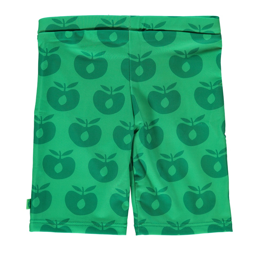 Long swimming trunks with apples