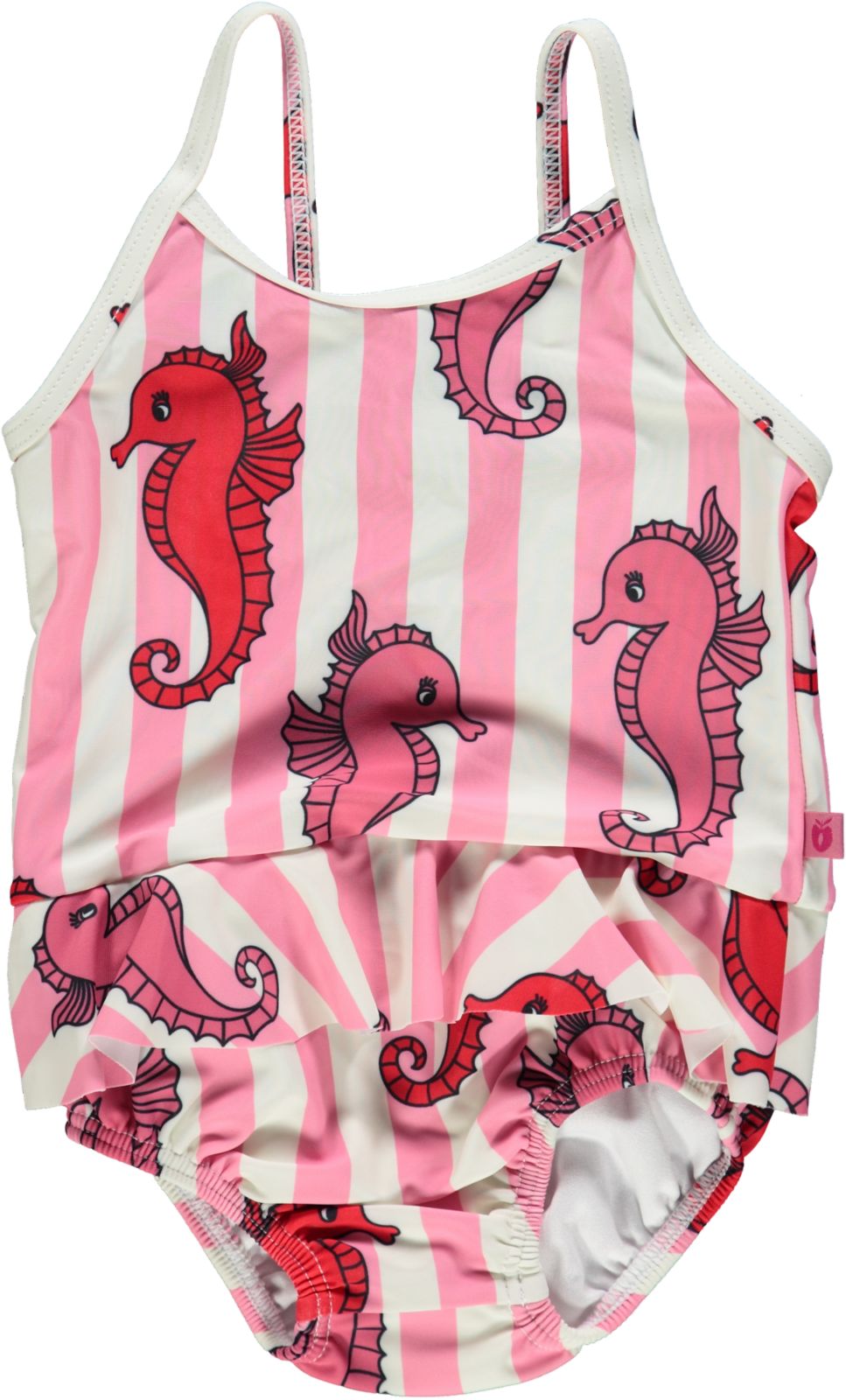 UV50 baby frill swimsuit seahorses