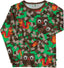 Long-sleeved blouse with owls and squirrels