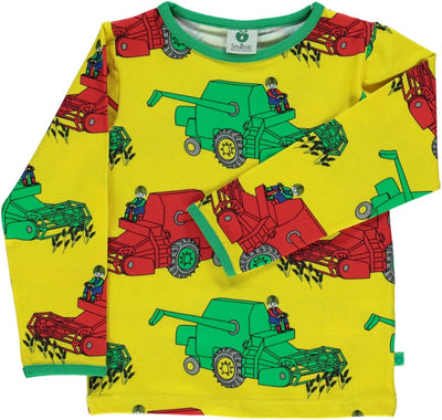Long-sleeved shirt with a combine harvester
