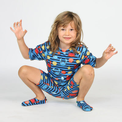 UV50 swimming shoes with crabs