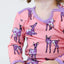 Long-sleeved bodysuit with deer