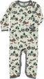 Long-sleeved all-in-one with landscape print