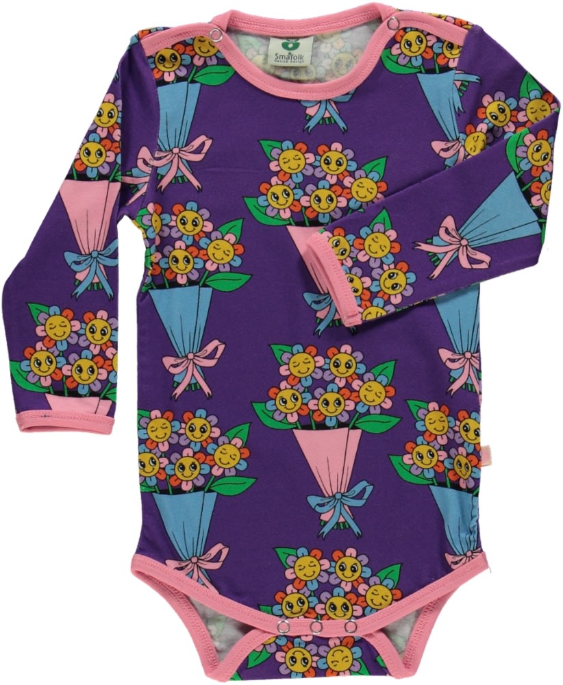 Long-sleeved floral bodysuit