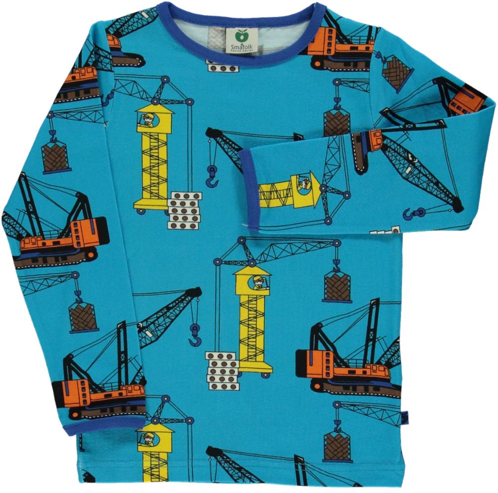 Long-sleeved t-shirt with crane