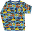 Long-sleeved top with mushroom houses