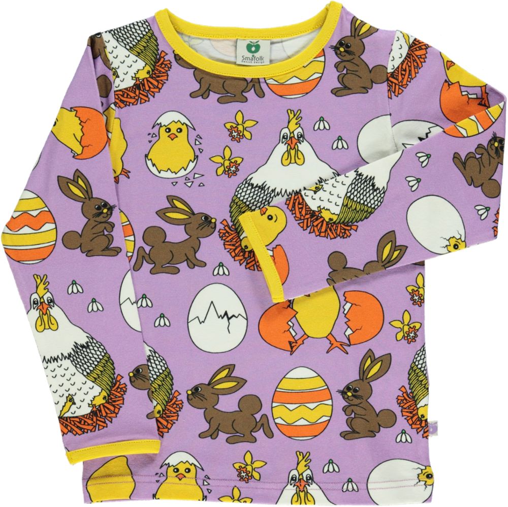 Long-sleeved blouse with a print