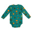 Long-sleeved bodysuit with autumn leaves