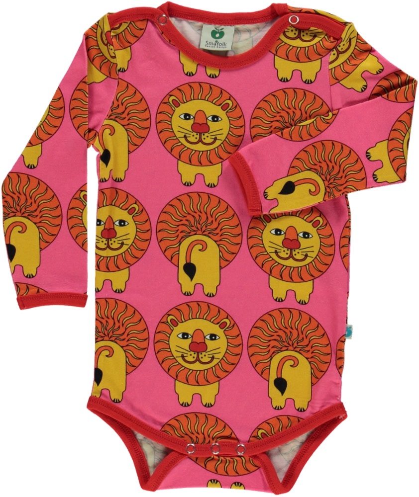 Long-sleeved bodysuit with lions