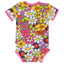 Short-sleeved bodysuit with flowers