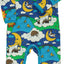 Long-sleeved jumpsuit with night landscape