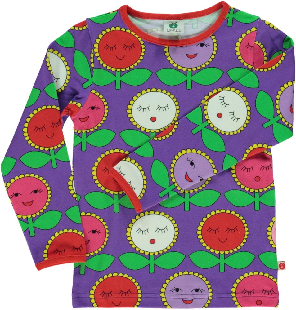 Long-sleeved t-shirt with floral print