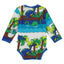 Long-sleeved dinosaur bodysuit