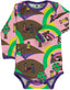 Long-sleeved bodysuit with landscape print