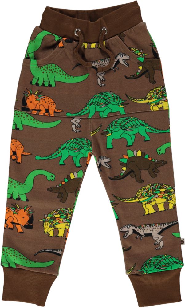 Sweatpants with kangaroo pocket and dinosaur print