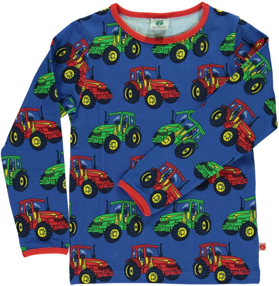Long-sleeved tractor print top