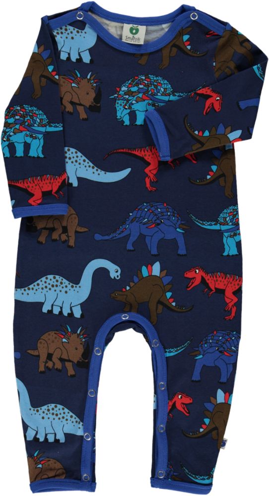 Long-sleeved dinosaur romper