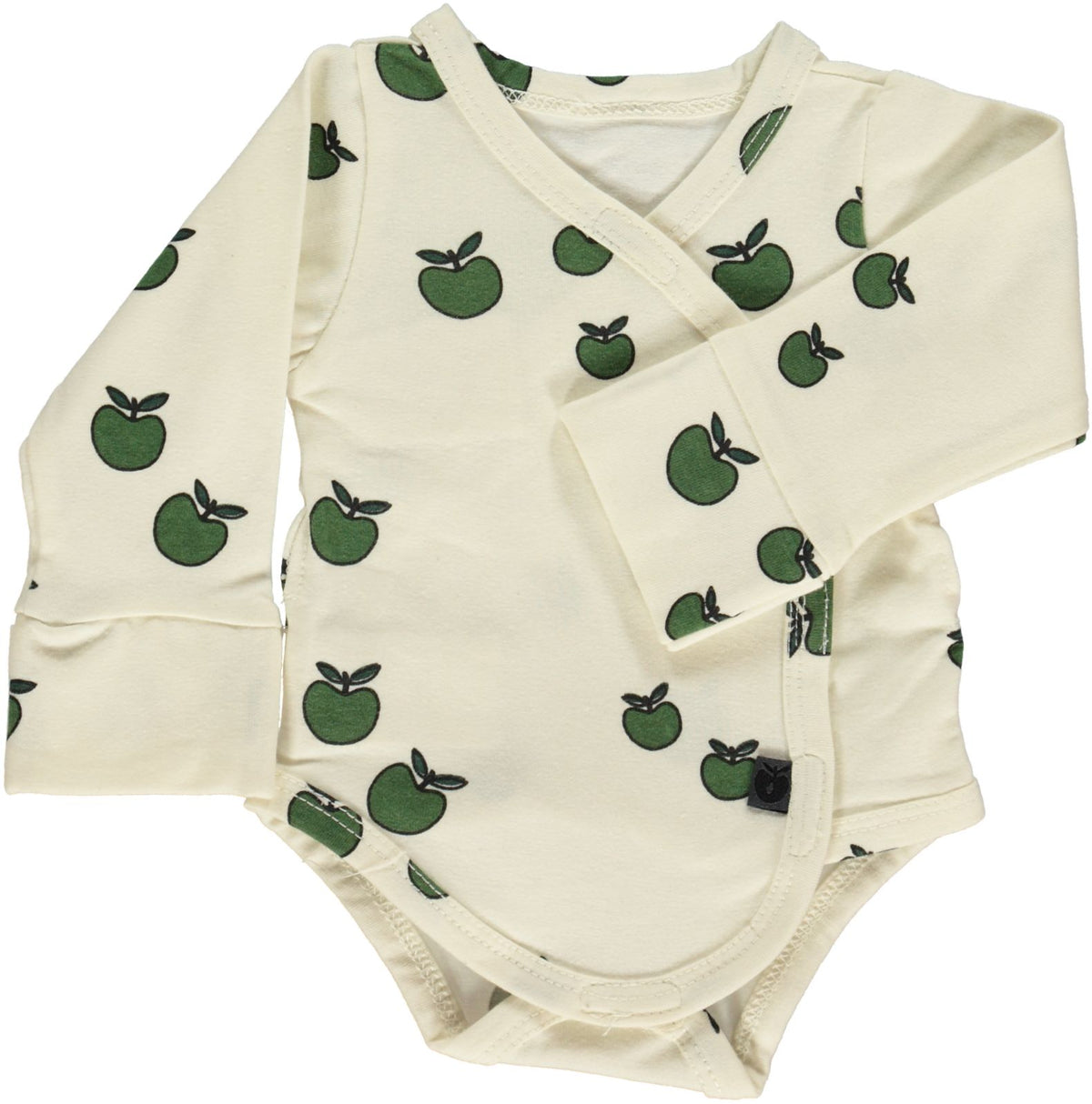 Long-sleeved bodysuit with mini apples for premature babies