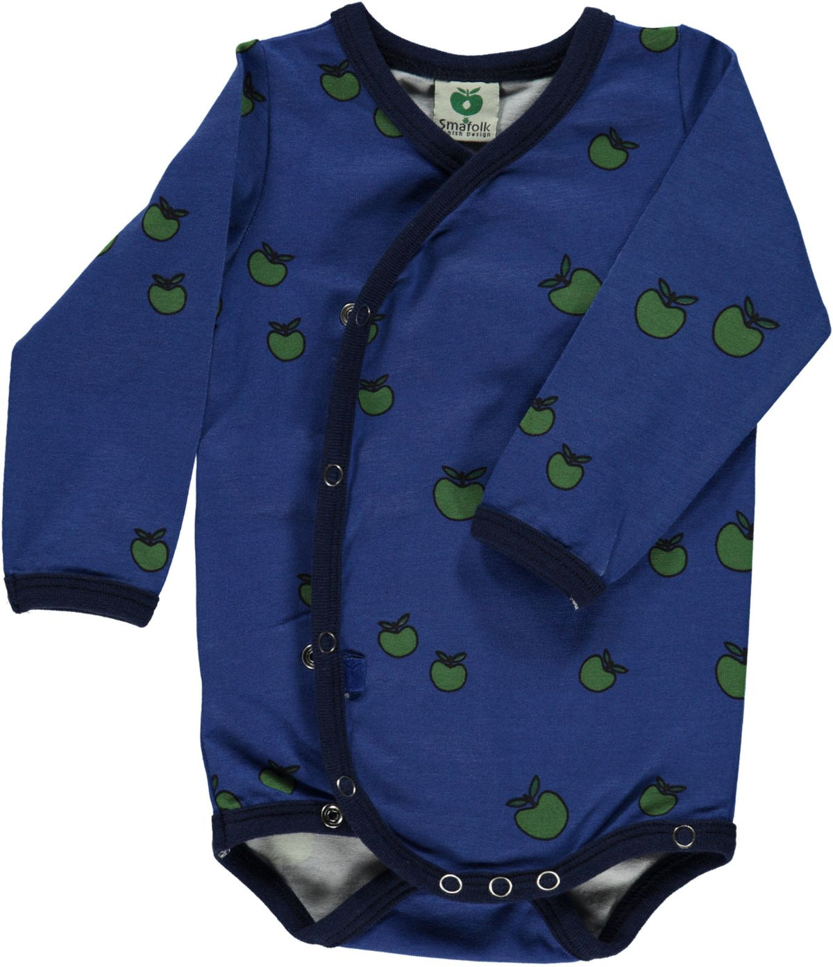 Long-sleeved bodysuit for newborns with apples