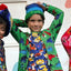 Long-sleeved blouse with foxes