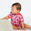 Short-sleeved jumpsuit with berries