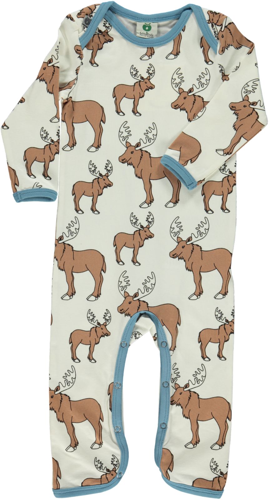 Long-sleeved all-in-one with moose