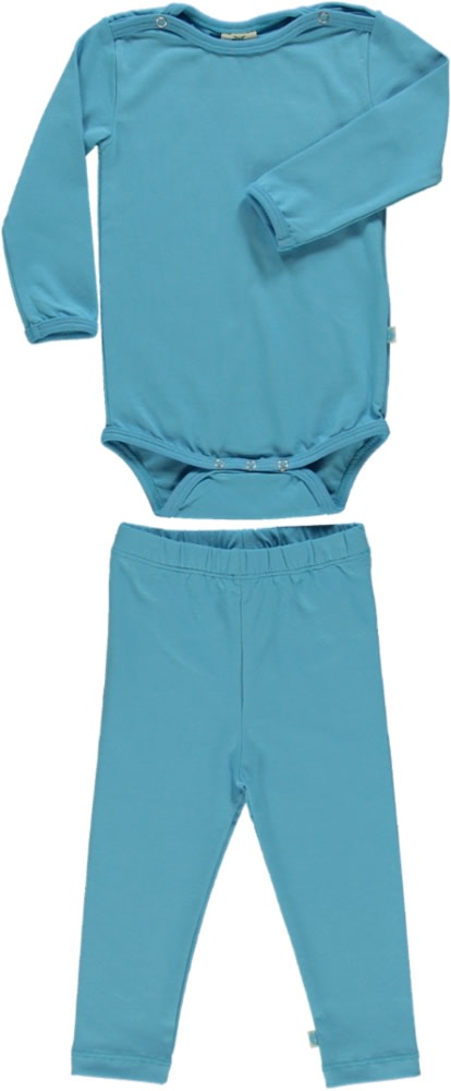 Set with long-sleeved baby bodysuit and leggings