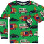Long-sleeved top with emergency vehicles