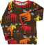 Long-sleeved top with elk