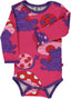 Long-sleeved bodysuit with frogs and snails