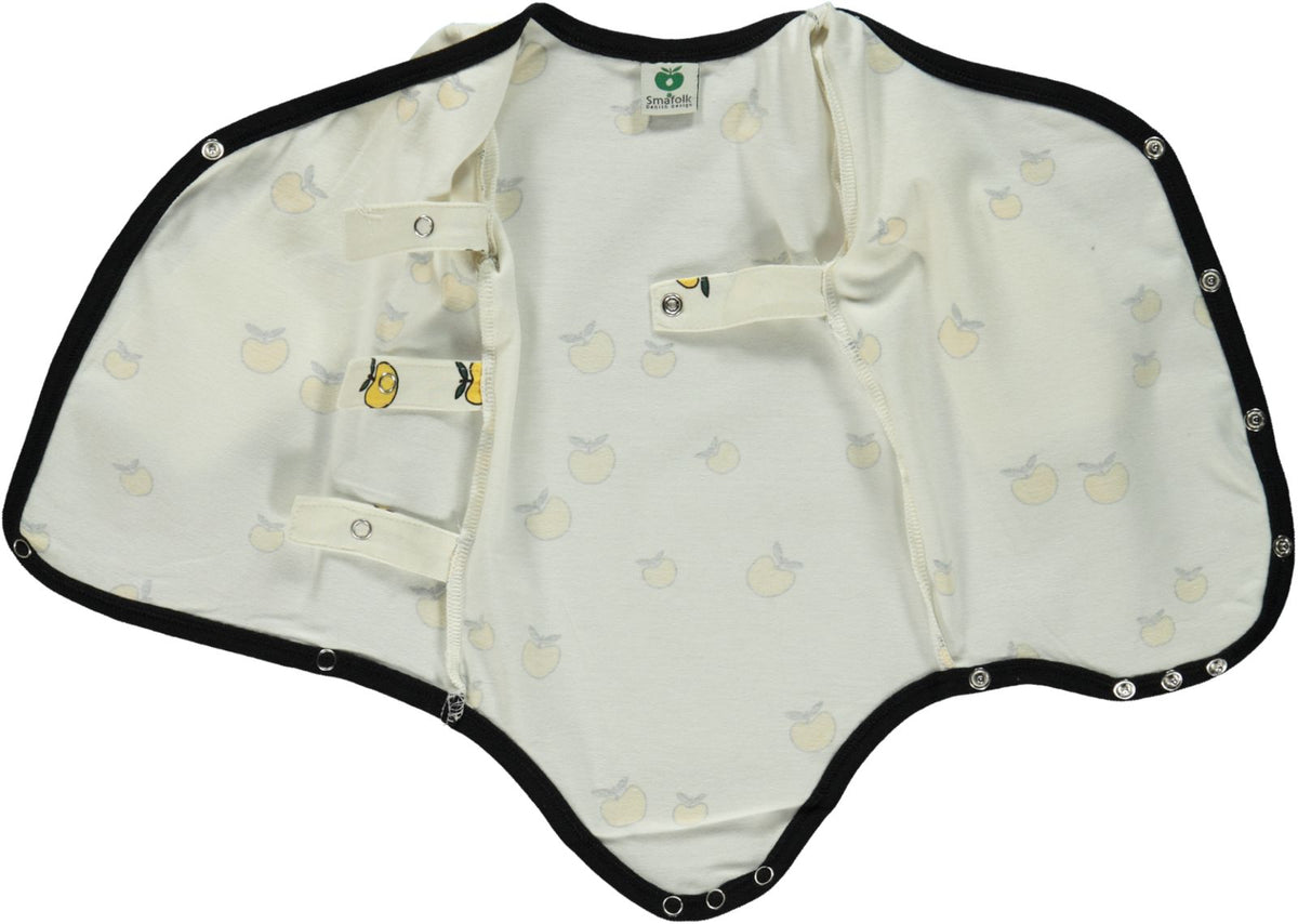 Long-sleeved bodysuit for newborns with apples