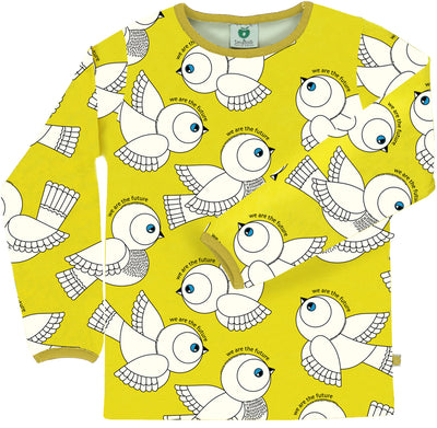 Langærmet t-shirt med We Are The Future fugle