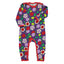 Long-sleeved jumpsuit with strawberries