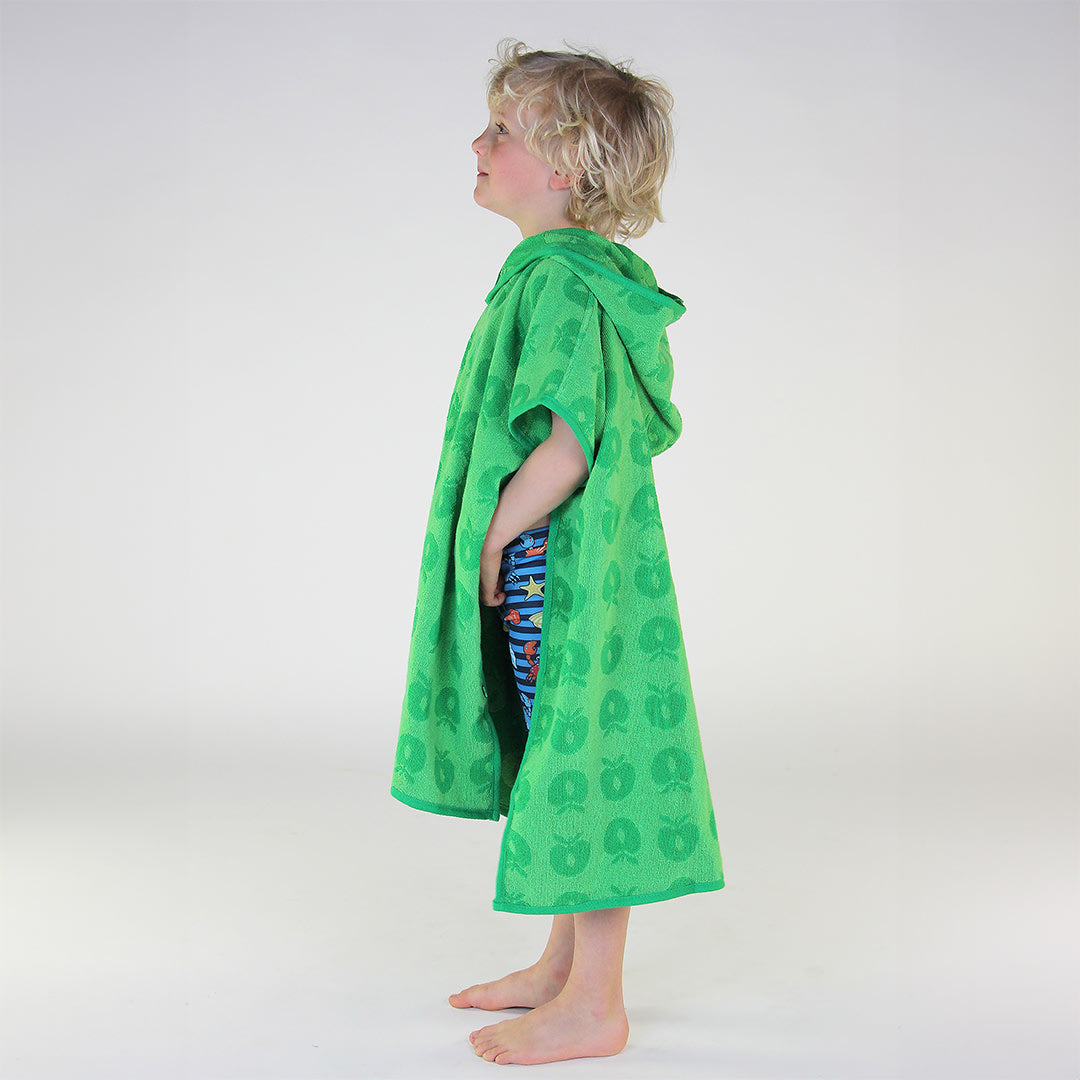 Badeponcho til børn med æbler 
