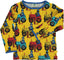 Long-sleeved tractor print top