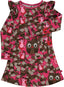 Long-sleeved dress with owls