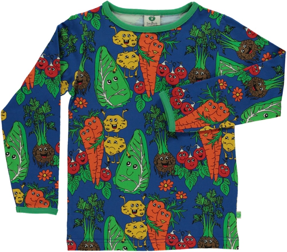Long-sleeved vegetable top