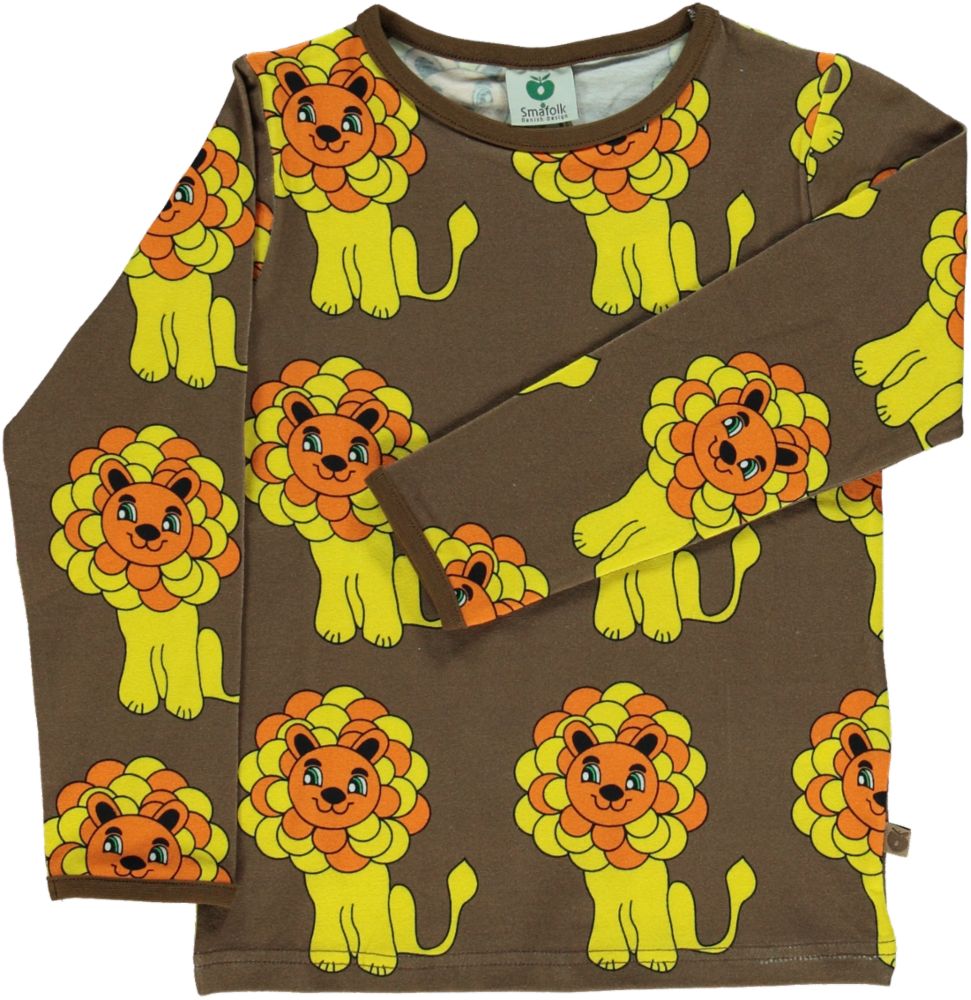 Long-sleeved t-shirt lion print