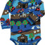 Long-sleeved bodysuit with landscape print