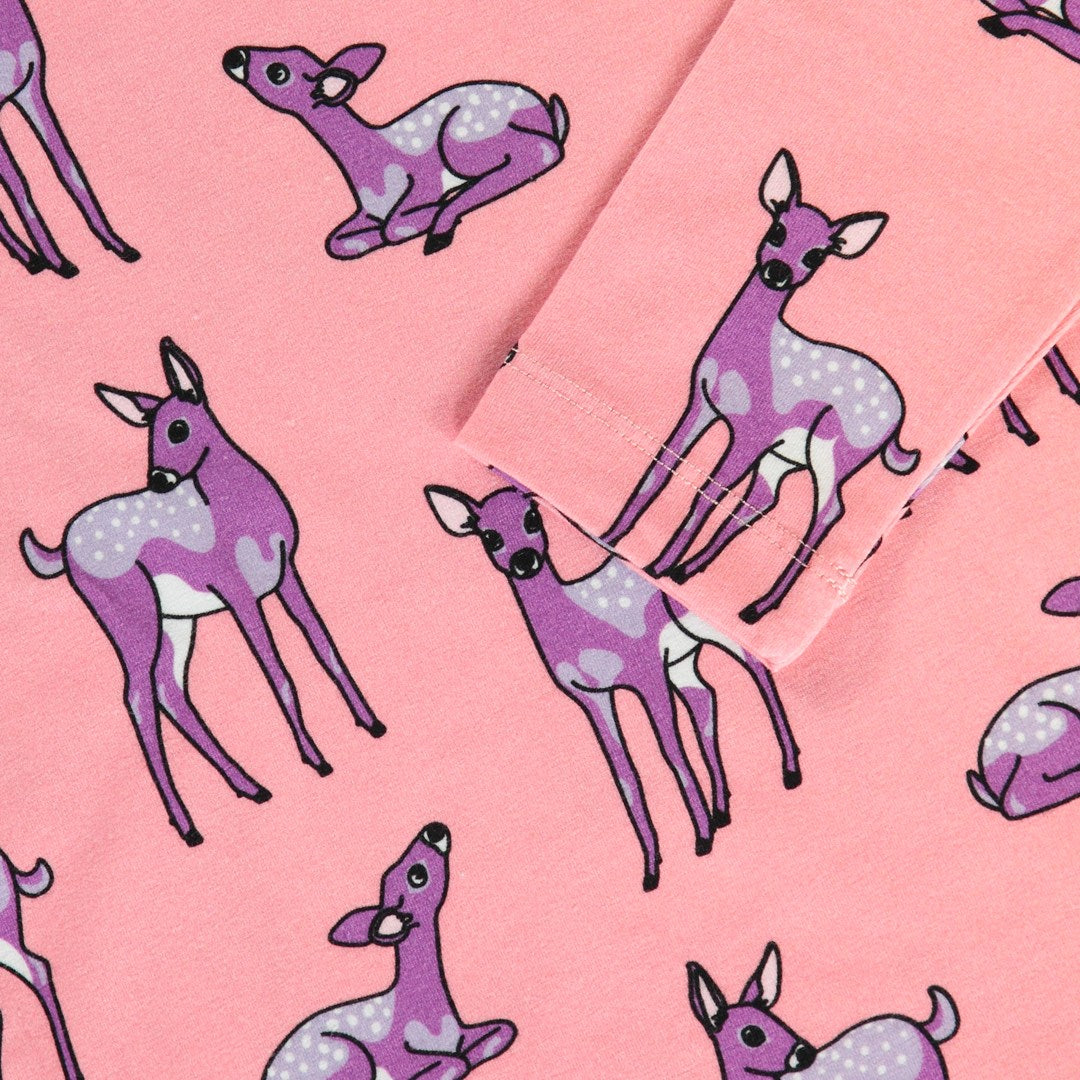Long-sleeved blouse with deer