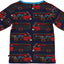Long-sleeved blouse with fire trucks