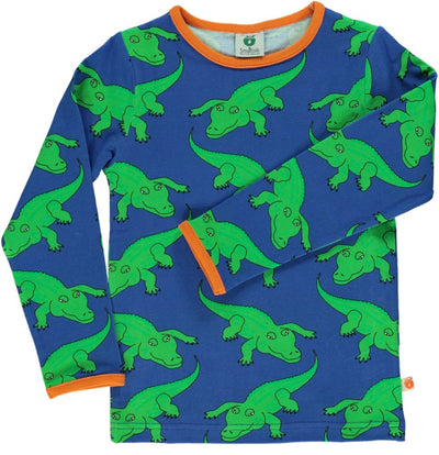 Long-sleeved top with crocodiles