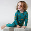 Long-sleeved bodysuit with autumn leaves