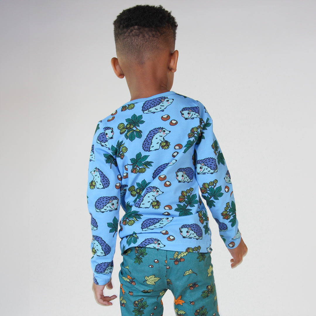 Long-sleeved hedgehog blouse