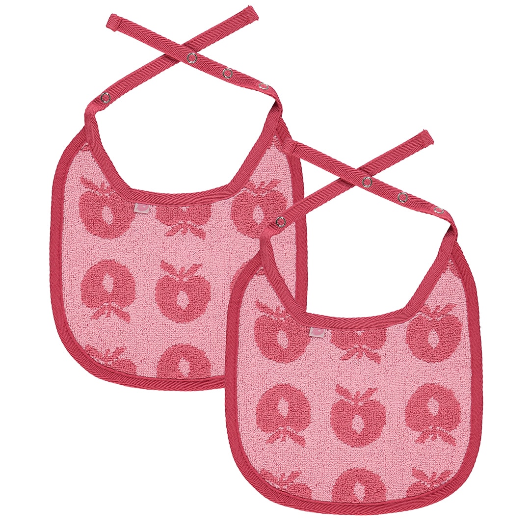 2-pack small bib with apples