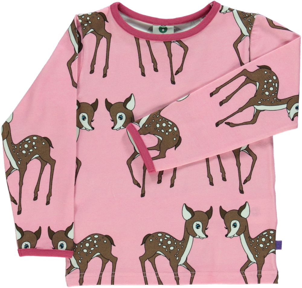 Long-sleeved blouse with deer