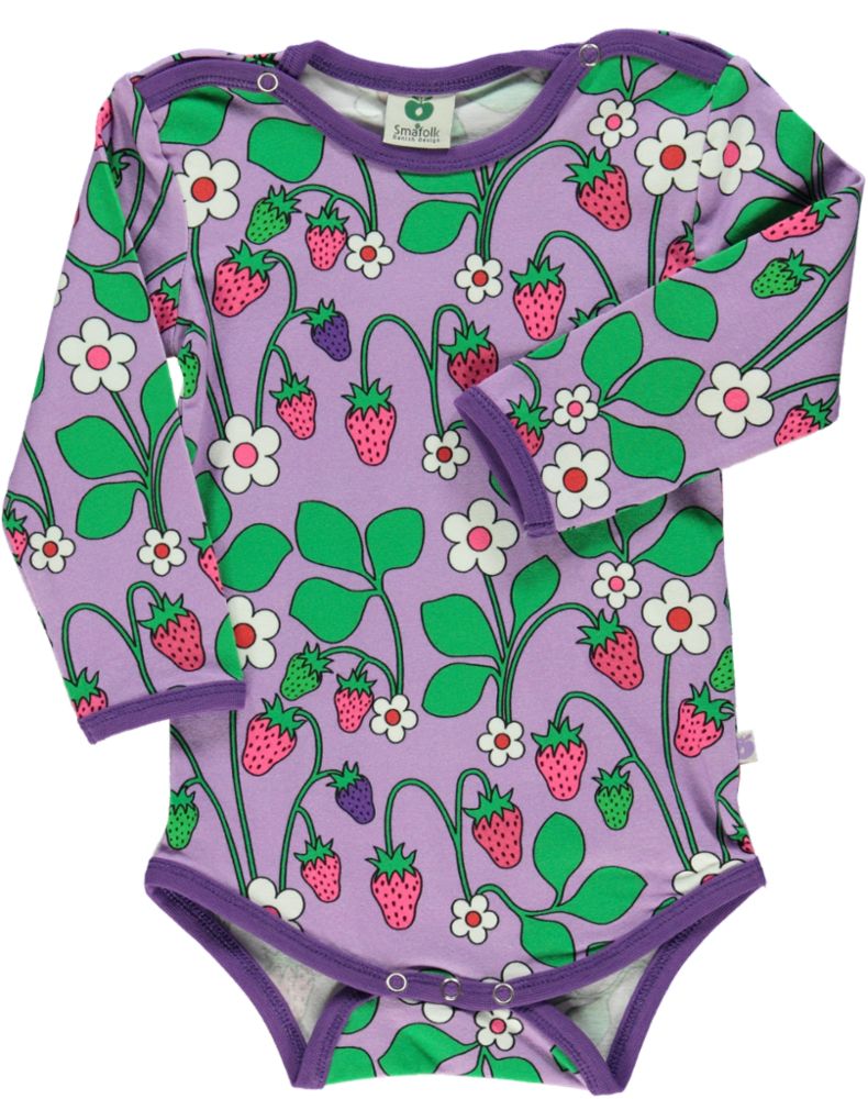 Long-sleeved strawberry bodysuit