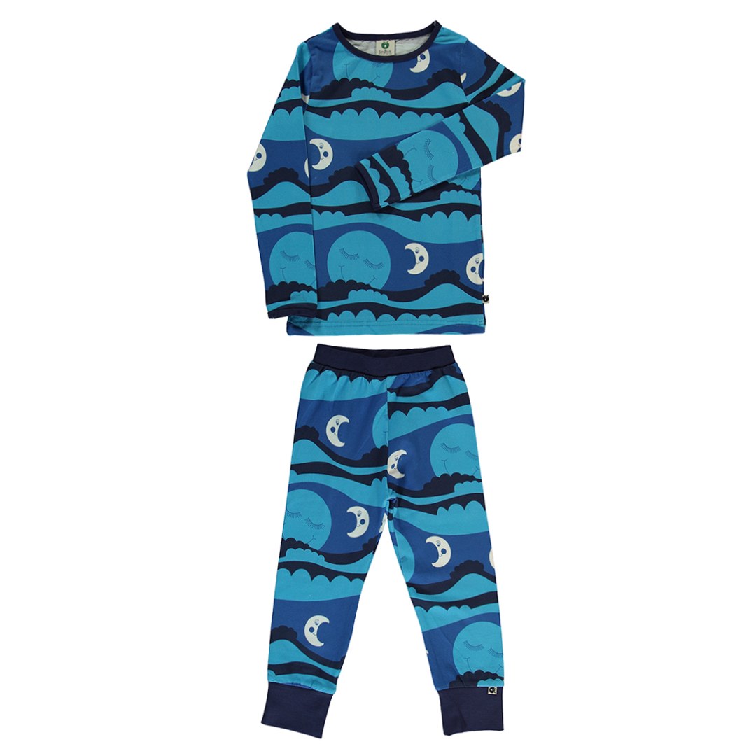 Sleepwear with suns and moons